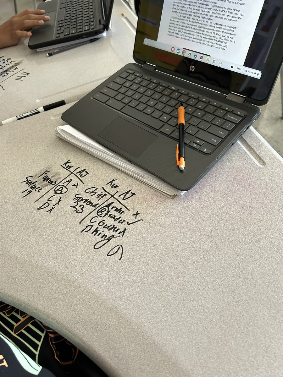8th Grade ELAR students annotating text using the scratch to screen protocol. <a href="/PrincipalMBanks/">Monnique Banks</a> <a href="/VeltHutchins/">Dwain Simmons</a> #RWLA