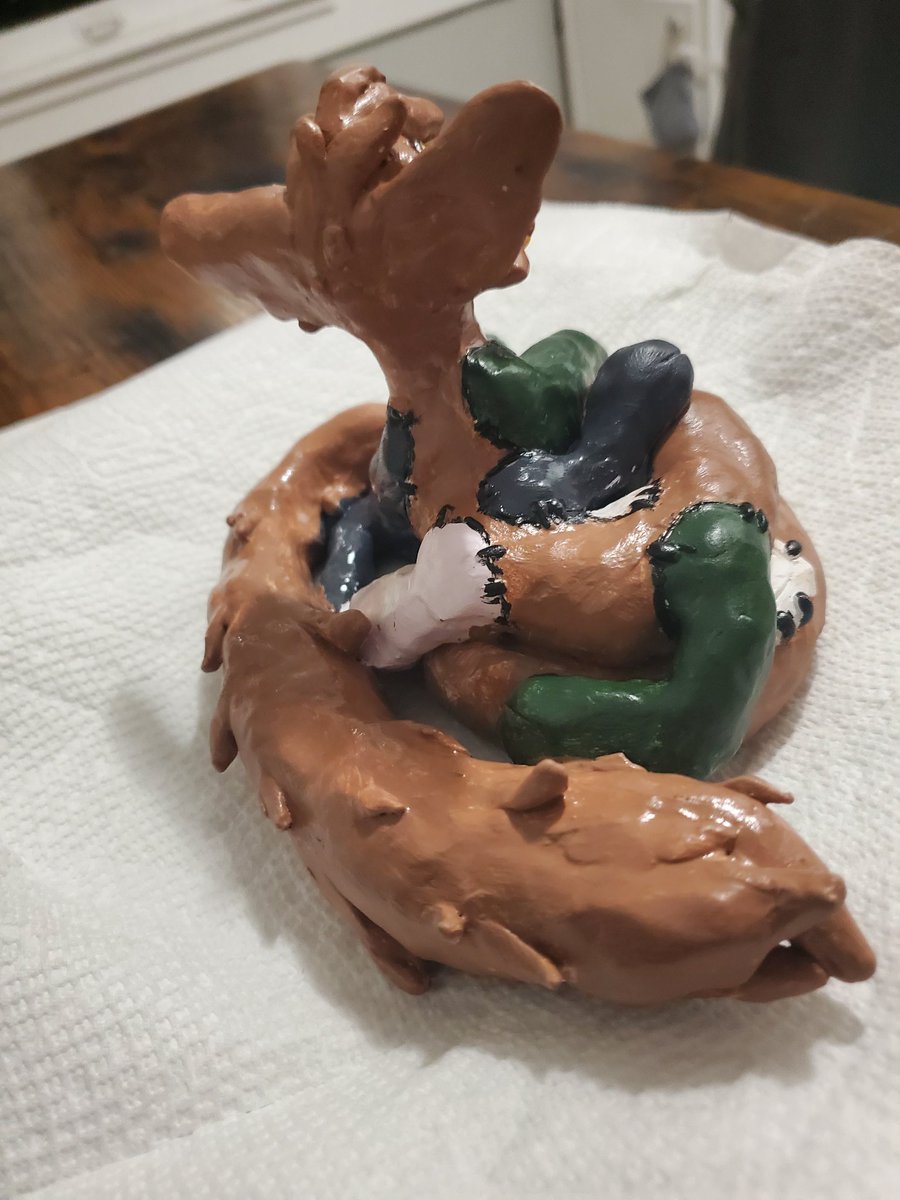 _Sillymoo_'s tweet photo. Birthday gift for my lil sis 💕 definitely my best so far!

#furry #furryart #sculpture #clay #commissionsopen #smallartist https://t.co/M4gMepqFeO
