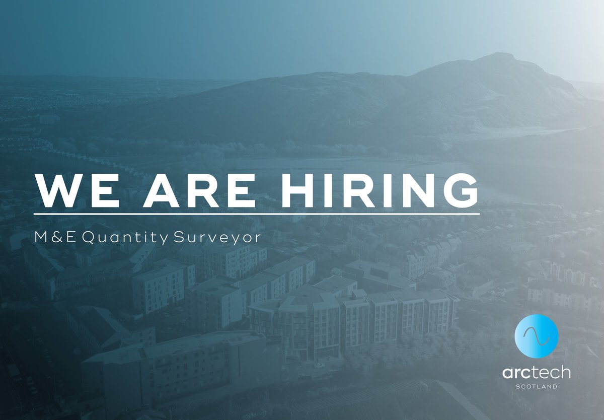 ArcTechScotland's tweet image. Arc-Tech (Scotland) seeks an M&amp;amp;E Quantity Surveyor/ Senior Quantity Surveyor to join our team at our Glasgow HQ▶️ lnkd.in/et3FDSpZ

#buildingservices #quantitysurveying #quantitysurveyor #jobvacancy #jobvacancies #jobsearch #recruitment #recruitingnow #hiringnow #Glasgow
