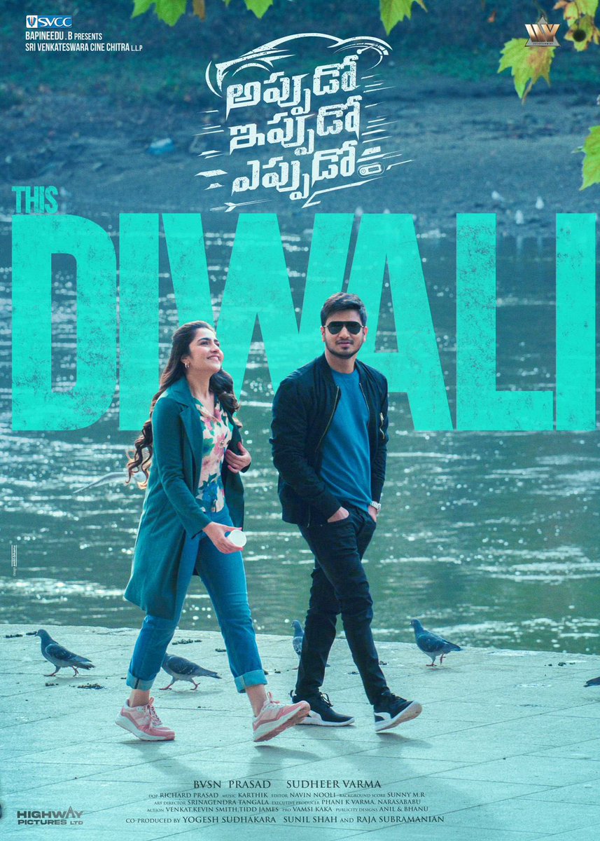 Ganesh💕💕 (@lazyymann1) on Twitter photo Here's the TITLE & FIRST LOOK of
<a href="/actor_Nikhil/">Nikhil Siddhartha</a> x <a href="/sudheerkvarma/">sudheer varma</a>'s next #AppudoIppudoEppudo 🥳
This Diwali 🎇, Bringing you all a perfect mix of thrills, laughter & a breezy love story! ❤️🔥
<a href="/rukminitweets/">rukmini</a> <a href="/divyanshak/">Divyansha khadiya</a> <a href="/BvsnP/">Bvsn Prasad</a> <a href="/SVCCofficial/">SVCC</a> Here's the TITLE & FIRST LOOK of
<a href="/actor_Nikhil/">Nikhil Siddhartha</a> x <a href="/sudheerkvarma/">sudheer varma</a>'s next #AppudoIppudoEppudo 🥳
This Diwali 🎇, Bringing you all a perfect mix of thrills, laughter & a breezy love story! ❤️🔥
<a href="/rukminitweets/">rukmini</a> <a href="/divyanshak/">Divyansha khadiya</a> <a href="/BvsnP/">Bvsn Prasad</a> <a href="/SVCCofficial/">SVCC</a>