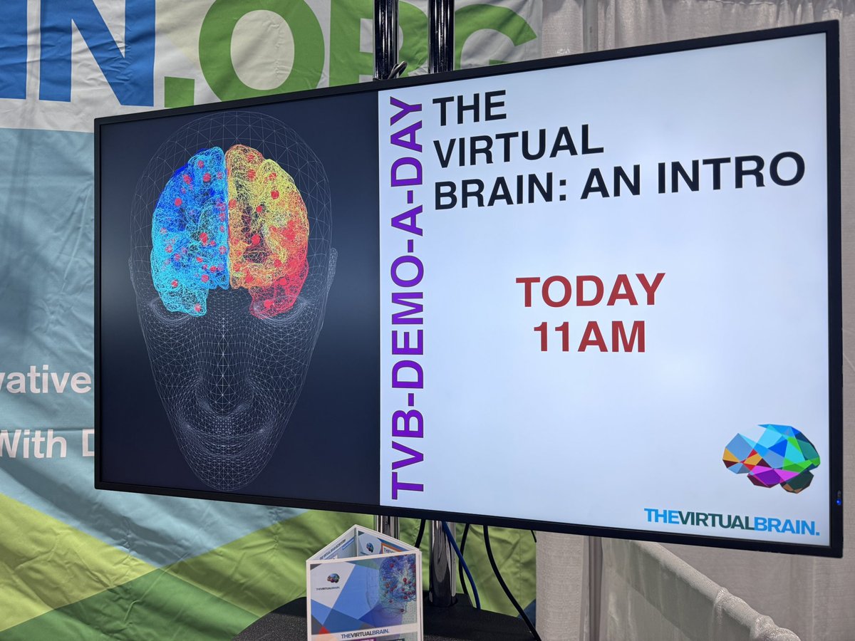 Courtiol Julie: @courtioljulie.bsky.social (@courtioljulie) on Twitter photo Hey <a href="/SfNtweets/">Society for Neuroscience (SfN)</a> 👋
Meet us in less than 30 min at booth 1724 for the launch of our TVB-DEMO-A-DAY series with Prof. @ar0mcintosh.
✨ Discover what <a href="/thevirtualbrain/">The Virtual Brain</a> #software can do for you and your #research.
Follow our #SfN24 journey at #TVBatSfN24
#neuroscience Hey <a href="/SfNtweets/">Society for Neuroscience (SfN)</a> 👋
Meet us in less than 30 min at booth 1724 for the launch of our TVB-DEMO-A-DAY series with Prof. @ar0mcintosh.
✨ Discover what <a href="/thevirtualbrain/">The Virtual Brain</a> #software can do for you and your #research.
Follow our #SfN24 journey at #TVBatSfN24
#neuroscience