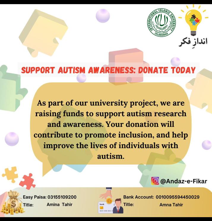 AndazeFikr's tweet photo. #supportautism #DonateLife  #Donateforhumanity #Unrights https://t.co/1Zmprz0DuK