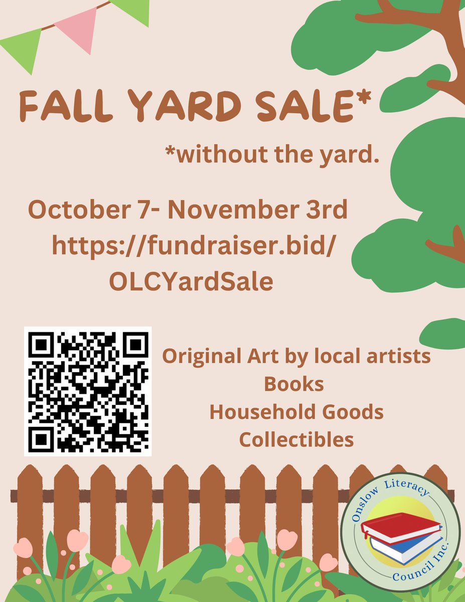 IncOnslow's tweet photo. Unique collectibles, original art, books and more. Proceeds benefit adult literacy. Sales open tomorrow!
https://t.co/Ga8ixafmoo https://t.co/x6UTT0oDlv