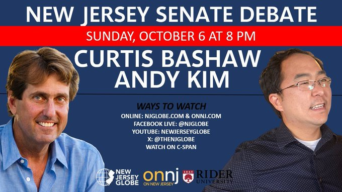 Joanhussey1's tweet photo. TONIGHT AT 8pm @AndyKimNJ will debate Curtis Bashaw for New Jersey's US Senate Seat vacated by Bob Menendez.
facebook @njglobe 
youtube NEWJERSEYGLOBE 

#DemCastNJ #DemVoice1 
https://t.co/rtoIbvfMJX https://t.co/IK2XJvOcko