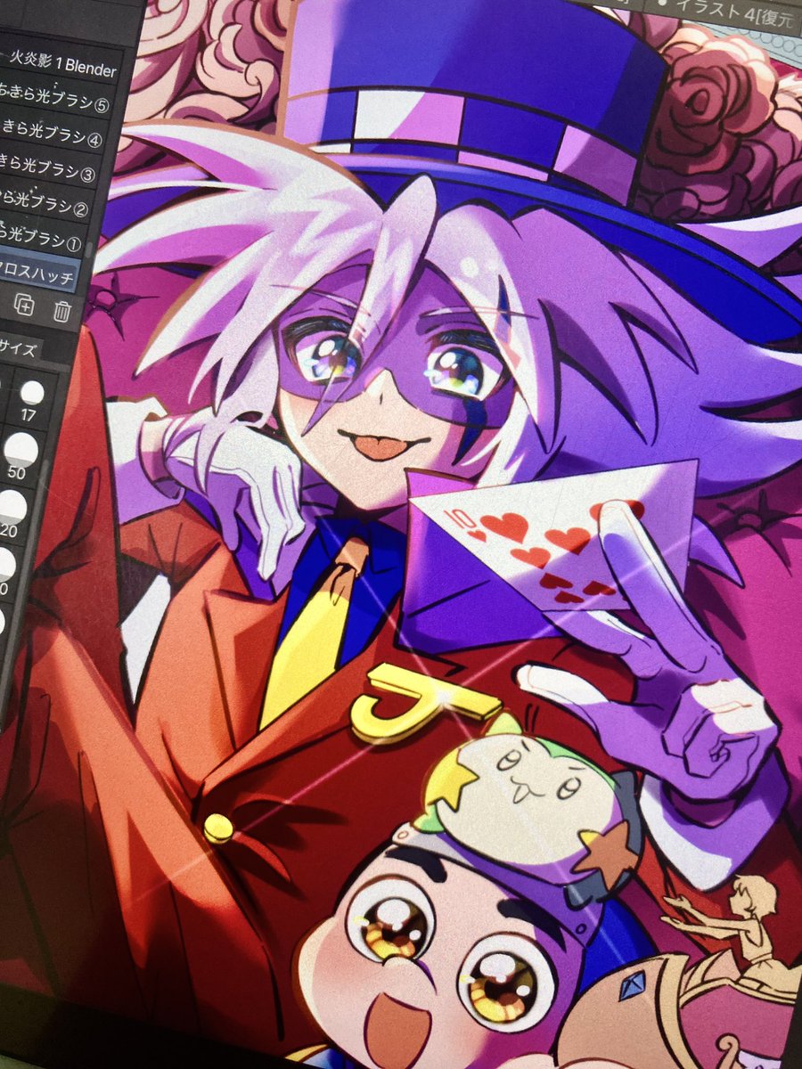 アニメ怪盗ジョーカー10周年記念イラスト間に合わなさそうなので進捗だけ
あげさせてください…😭😭