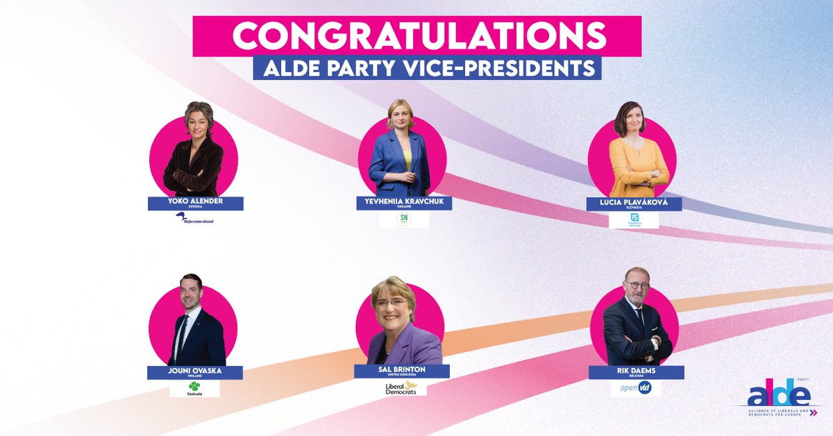More #ALDEParty Bureau election results are in - Congratulations to our new and re-elected #ALDEParty Vice-Presidents

👏 #ALDECongress

Read more: bit.ly/4dzcEio