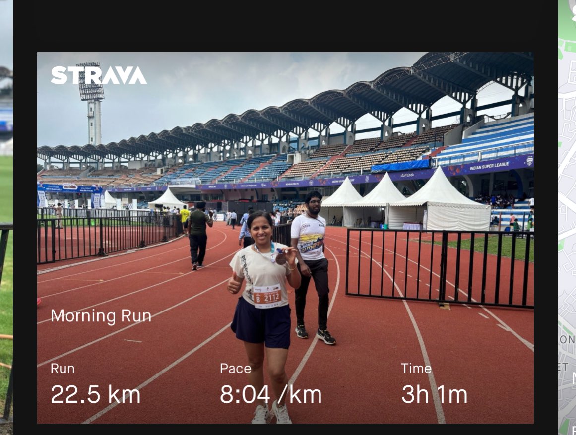 NagavidyaR's tweet image. Wipro Bengaluru Half Marathon done! 😀💪😎
My first half marathon event
 with 30,000 participants , the Spirit of #WiproRun  came Alive 
#accomplished #Gratitude #HalfMarathon
#Run #MovewhileYouCan #StayActive #FitOver40