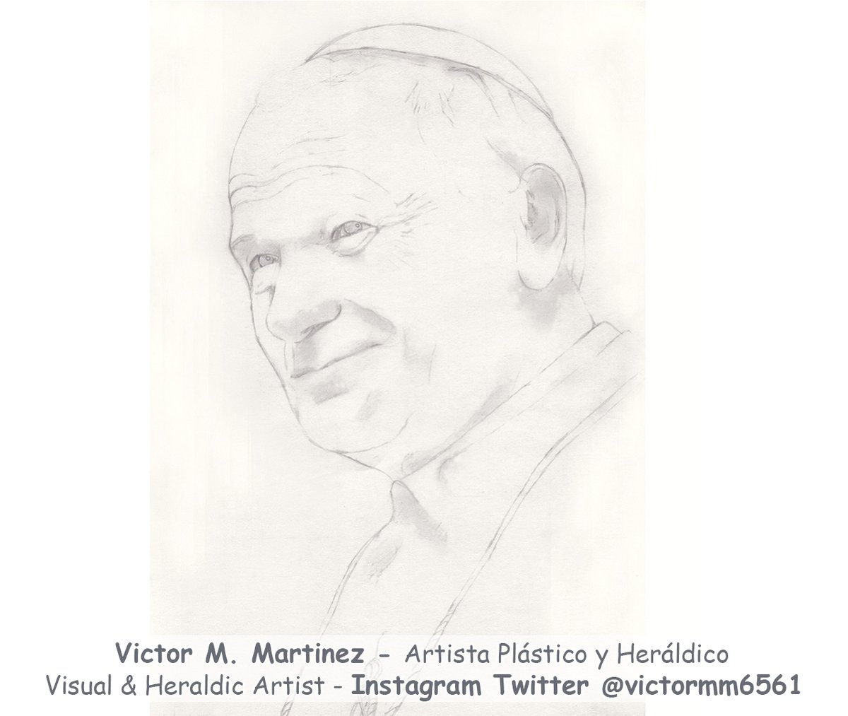 victormm6561's tweet photo. San juan Pablo II Bendice a Los venezolanos, Viva Venezuela!! #Portrait #Retrato of Saint John Paul II. Por Victor M. Martinez, Artista Plástico y Heráldico, #drawing #dibujo 28x22 cms.

#PrayForVenezuela #Jesus #cristo #Jesucristo #JesuChrist #Vaticano #Vatican #SaintJohnPaul2 https://t.co/NLa76nOTio