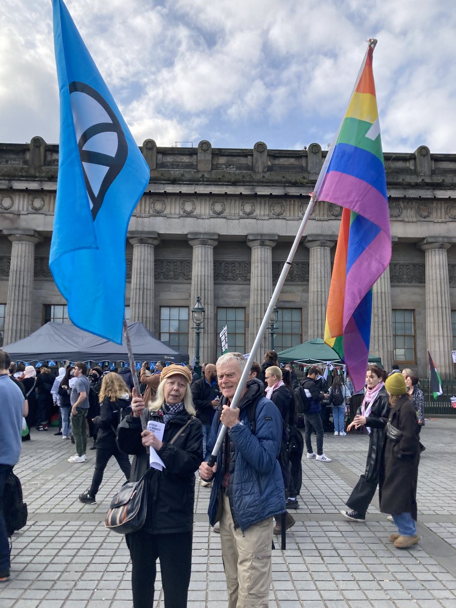 edinburghCND's tweet photo. @EdinburghCND joined yesterday’s march and rally today to mark 1 year of the war in Gaza.

#freepalestine https://t.co/r5dICoVB4t