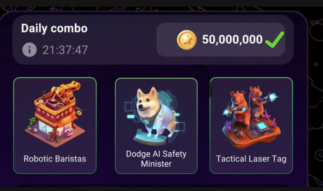 bucko_daniela's tweet photo. Hi guys, there you go, the Daily combo of #CapibaraNation #Airdrops #games #criptocomunity https://t.co/PoeATz67qq