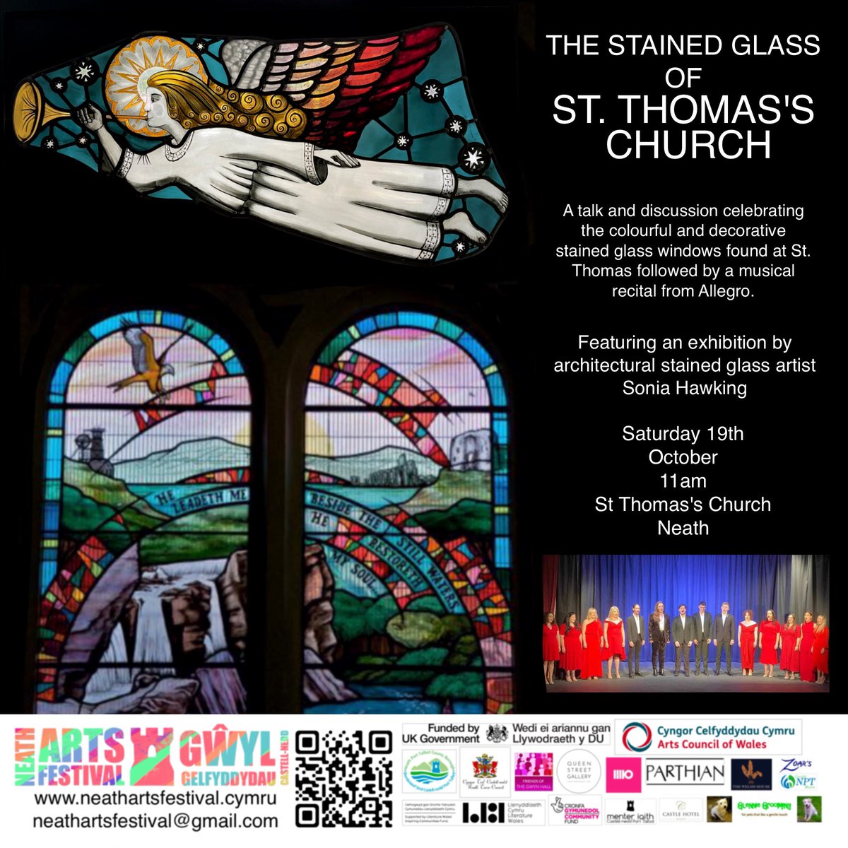 neathartsfest's tweet photo. The Stained Glass of St. Thomas’s Church

Saturday 19th October
 11am
 St Thomas’s Church

@neathbenefice @NeathTCouncil 

Our Website: https://t.co/8EFCO9rJ82

#neathartsfestival #neath #neathartsfestival2024 #stainedglass #UKSPF https://t.co/FkVXCCFpOP