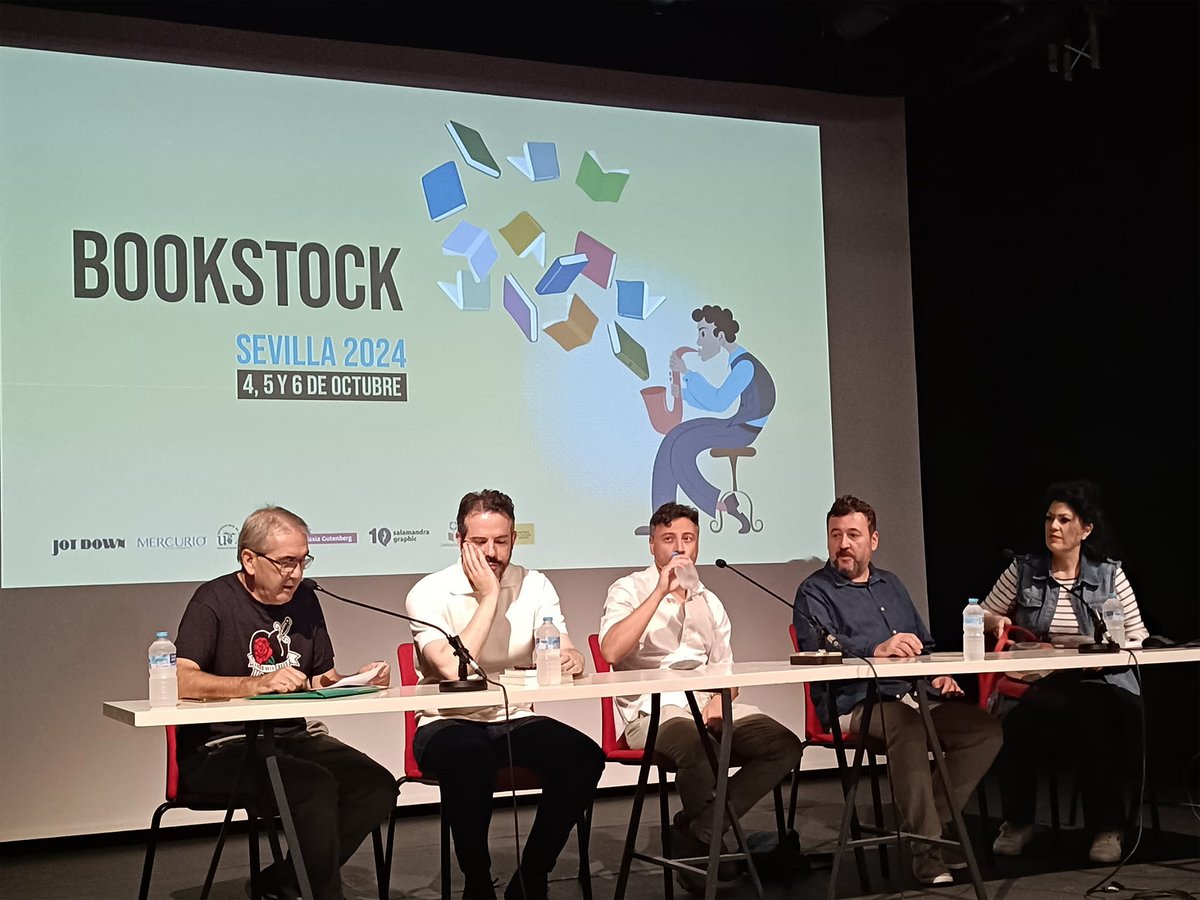 CICUS (@cicus_) on Twitter photo 📷 #Bookstock. Mesa redonda con <a href="/MoraVicenteLuis/">Vicente Luis Mora</a>, <a href="/cuenca_sandoval/">MarioCuencaSandoval</a>, <a href="/EvaDiazPerez/">Eva Díaz Pérez</a> y Coradino Vega para celebrar los treinta años de <a href="/G_Gutenberg/">Galaxia Gutenberg</a>. Modera: <a href="/histodepapel/">Historias de Papel - Manuel Pedraz</a> 📷 #Bookstock. Mesa redonda con <a href="/MoraVicenteLuis/">Vicente Luis Mora</a>, <a href="/cuenca_sandoval/">MarioCuencaSandoval</a>, <a href="/EvaDiazPerez/">Eva Díaz Pérez</a> y Coradino Vega para celebrar los treinta años de <a href="/G_Gutenberg/">Galaxia Gutenberg</a>. Modera: <a href="/histodepapel/">Historias de Papel - Manuel Pedraz</a>