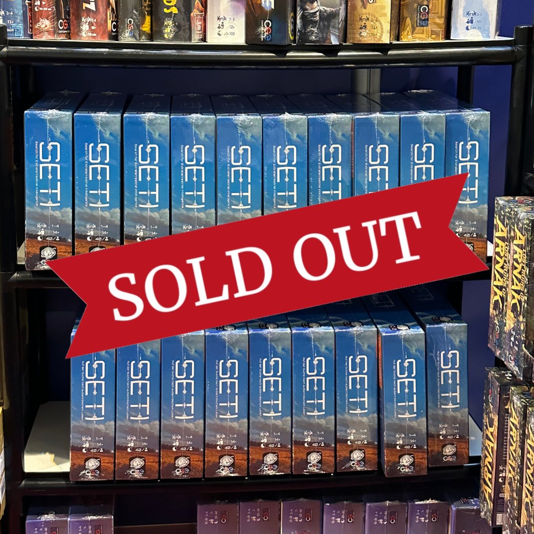 czechgames's tweet image. ⚠️ Exciting News Alert: #SETI is officially sold out! 🫨

We came to #SPIEL with more than 3000 copies, and thanks to your amazing demand, they&apos;re all gone! German versions flew off the shelves yesterday, and the English ones followed today.

Your incredible support means the…