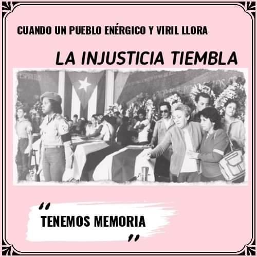 Cada 6 de octubre se conmemora el Día de las Víctimas del Terrorismo de Estado en  recordación a las victimas   del abominable Crimen de Barbados,  cuando en pleno vuelo una nave de Cubana de Aviación sufrió un atentado terroristas, 73 victimas
<a href="/AngelaMadayFer1/">Angela Maday Fernández López</a> 
<a href="/VelascoGzlez03/">Alejandro</a>