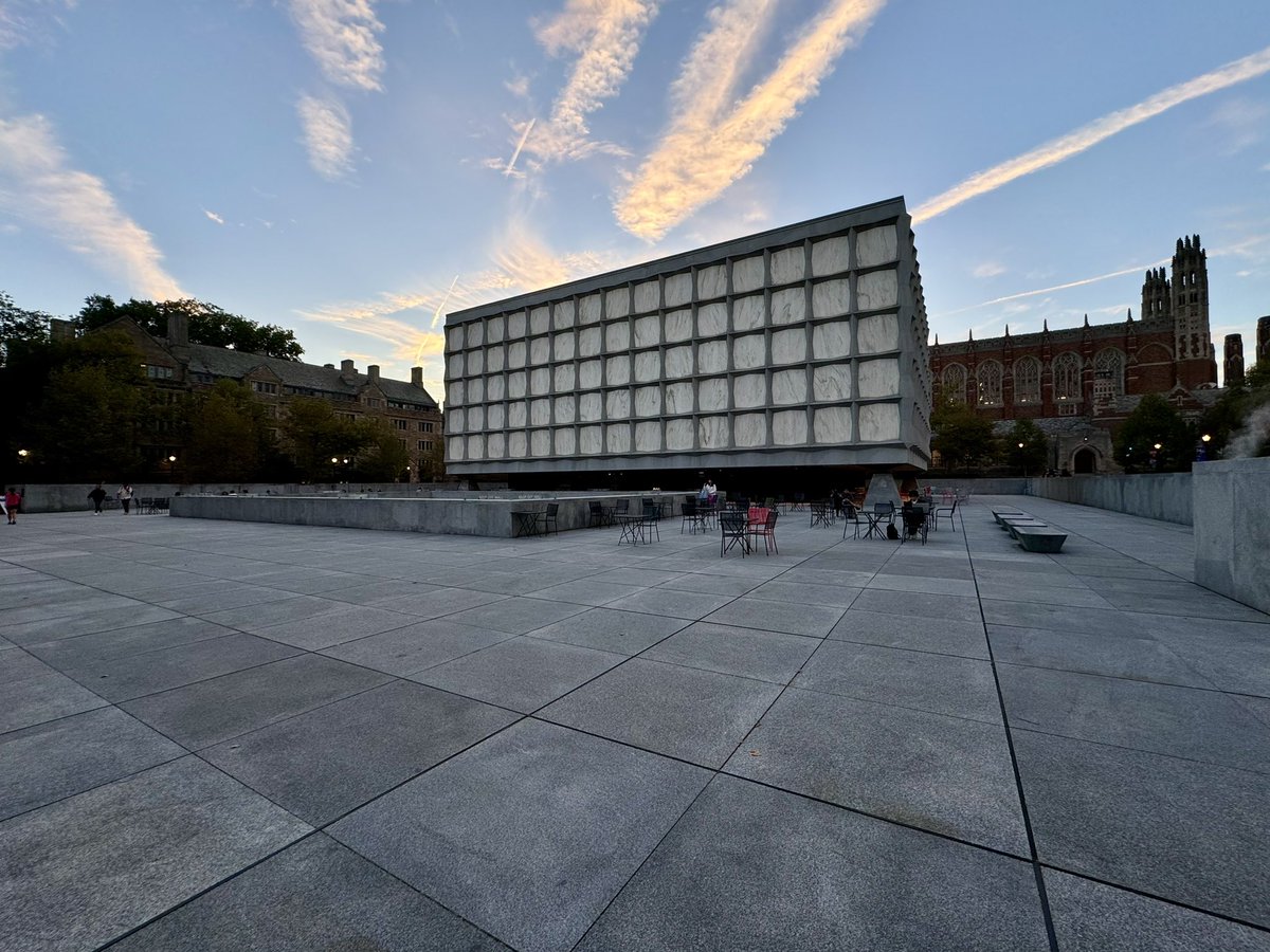 Kristine Rose-Beers (@iamkristinesr) on Twitter photo The glowing cube of <a href="/BeineckeLibrary/">Beinecke Library</a> <a href="/Yale/">Yale University</a> š
Looking glorious at 61 years old.
#YaleUniversityLibraries #LibrariesOfTheWorld #UniversityLibraries The glowing cube of <a href="/BeineckeLibrary/">Beinecke Library</a> <a href="/Yale/">Yale University</a> š
Looking glorious at 61 years old.
#YaleUniversityLibraries #LibrariesOfTheWorld #UniversityLibraries