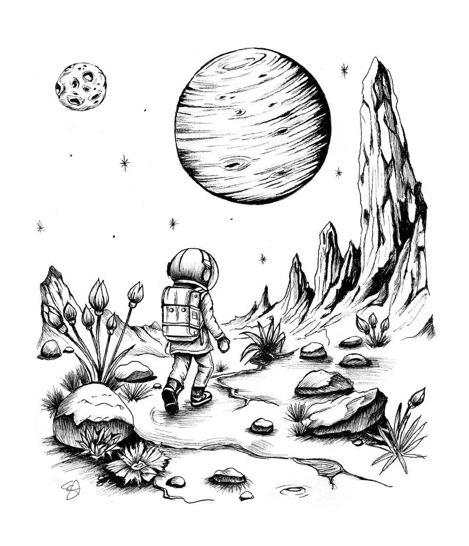 Inktober Day 6 prompt: Trek

Traditional ink on paper

#inktober #inktober2024