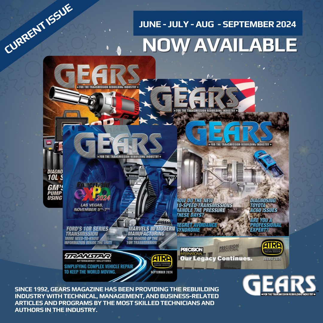 GearsMagazine_'s tweet photo. 🌟 Unlock the Latest Transmission Knowledge! 🚗🔍  Don’t let this opportunity pass you by—stay informed and elevate your skills today! 📖✨
🔗 Subscribe now: https://t.co/IFSlmVIhyc #GEARSMagazine #ATRA #TransmissionTechnology #IndustryInsights #ExpertAdvice #TechnicalKnowHow https://t.co/MVlVxAwXAd