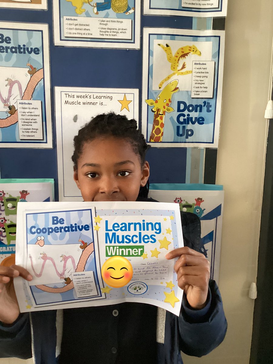 This week’s #learningmuscle winner in Y5 Cowell received her award for showing amazing kindness and empathy to her peers. 💪👏 <a href="/thrivetrust_UK/">thrivetrust_UK</a> <a href="/thrivetrust_CEO/">Jonathan Roe</a>