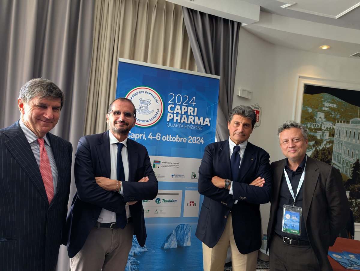 Marco Alessandrini (@alessandriniotc) on Twitter photo Al Capri Pharma 24 ho partecipato alla tavola rotonda sulla filiera del farmaco. Onorato di aver condiviso le idee con il Sottosegretario di Stato <a href="/marcellogemmato/">Marcello Gemmato 🇮🇹</a> <a href="/MinisteroSalute/">Ministero della Salute</a> , Robert Nistico’ Presidente di <a href="/Aifa_ufficiale/">AIFA</a> e <a href="/PierluigiPetron/">Pierluigi Petrone</a> <a href="/Assoram1/">Assoram</a> <a href="/FarmindustriaTW/">Farmindustria</a> Al Capri Pharma 24 ho partecipato alla tavola rotonda sulla filiera del farmaco. Onorato di aver condiviso le idee con il Sottosegretario di Stato <a href="/marcellogemmato/">Marcello Gemmato 🇮🇹</a> <a href="/MinisteroSalute/">Ministero della Salute</a> , Robert Nistico’ Presidente di <a href="/Aifa_ufficiale/">AIFA</a> e <a href="/PierluigiPetron/">Pierluigi Petrone</a> <a href="/Assoram1/">Assoram</a> <a href="/FarmindustriaTW/">Farmindustria</a>