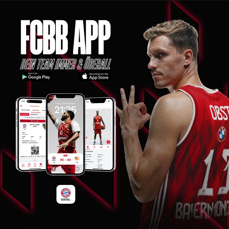 FCBBasketball's tweet photo. Alles rund ums Spiel gibt's natรผrlich in unserer App - jetzt downloaden! ๐ฒ
#FCBB #FCBOLD #BBL #WeBallTogether