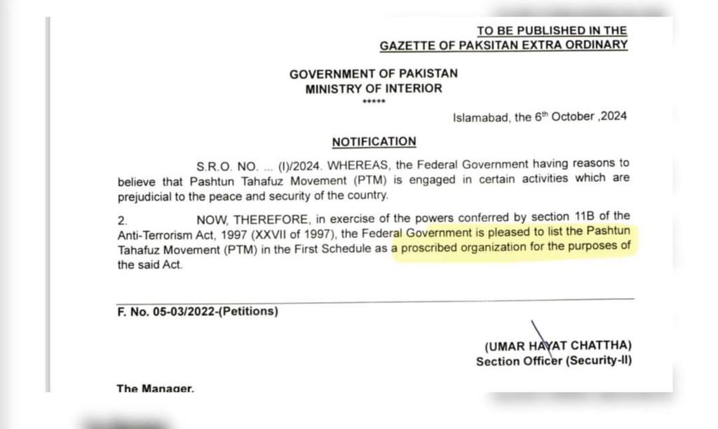 Strongly condemn the recent ban on the Pashtun Tahafuz Movement (PTM). Such actions by the current government reflect an alarming disregard for #democratic principles and the rights of citizens to voice their concerns.
The government's attempts to suppress dissent will only serve