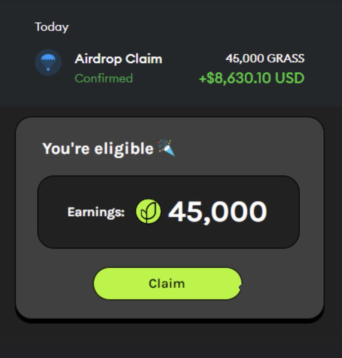 grassclaim.site

i am shocked😳 the first wave of the airdrop
#grass #crypto #airdrop #eth