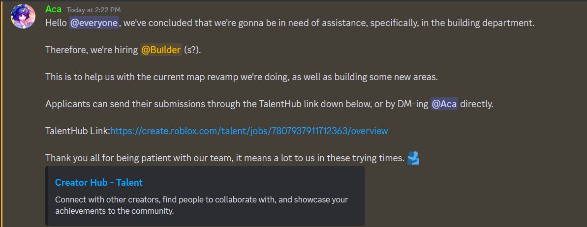 PEtherials's tweet photo. We're hiring!

Looking for:
• Builders

To submit an application, please use the link below or DM @Aca_Hyperblau on Discord (Tag: AcaGamer5).

Link: https://t.co/NEcpbqhll0

Thank you all for the support and patience so far, it means a lot to our team!💙 https://t.co/6GTHfEl7Ju