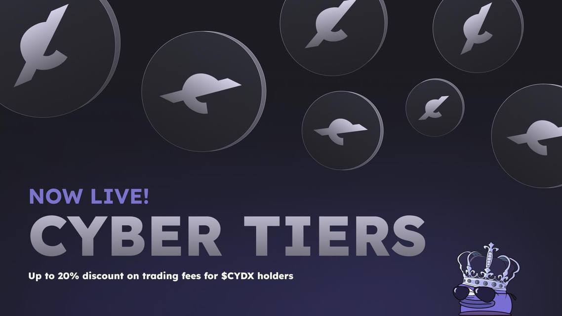 cyberdex_xyz's tweet photo. Cyber Tiers now live on our platform! https://t.co/qk2bK0yomd
