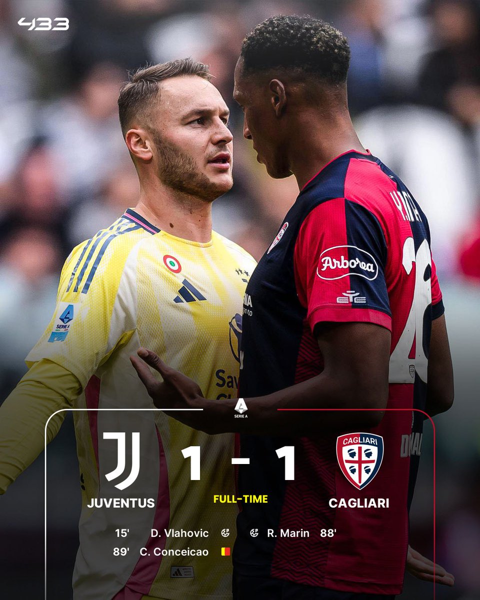 Juventus drop points at home as they concede their 𝗙𝗜𝗥𝗦𝗧 goal in the Serie A this season ❌