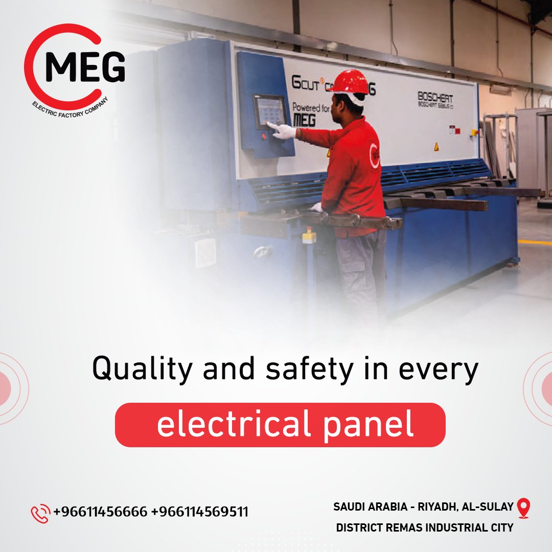 meg_electric's tweet image. Empowering every electrical panel with top-notch quality and safety

📞 Countact us : +96611456666 | +966114569511
📍 Location : RIYADH- AL-SULAY DISTRICT REMAS INDUSTRIAL CITY

#Middle_East_Gateway_Co_LTD #InnovativeMotorControl #VFDTechnology #SmoothPerformanc #الرياض