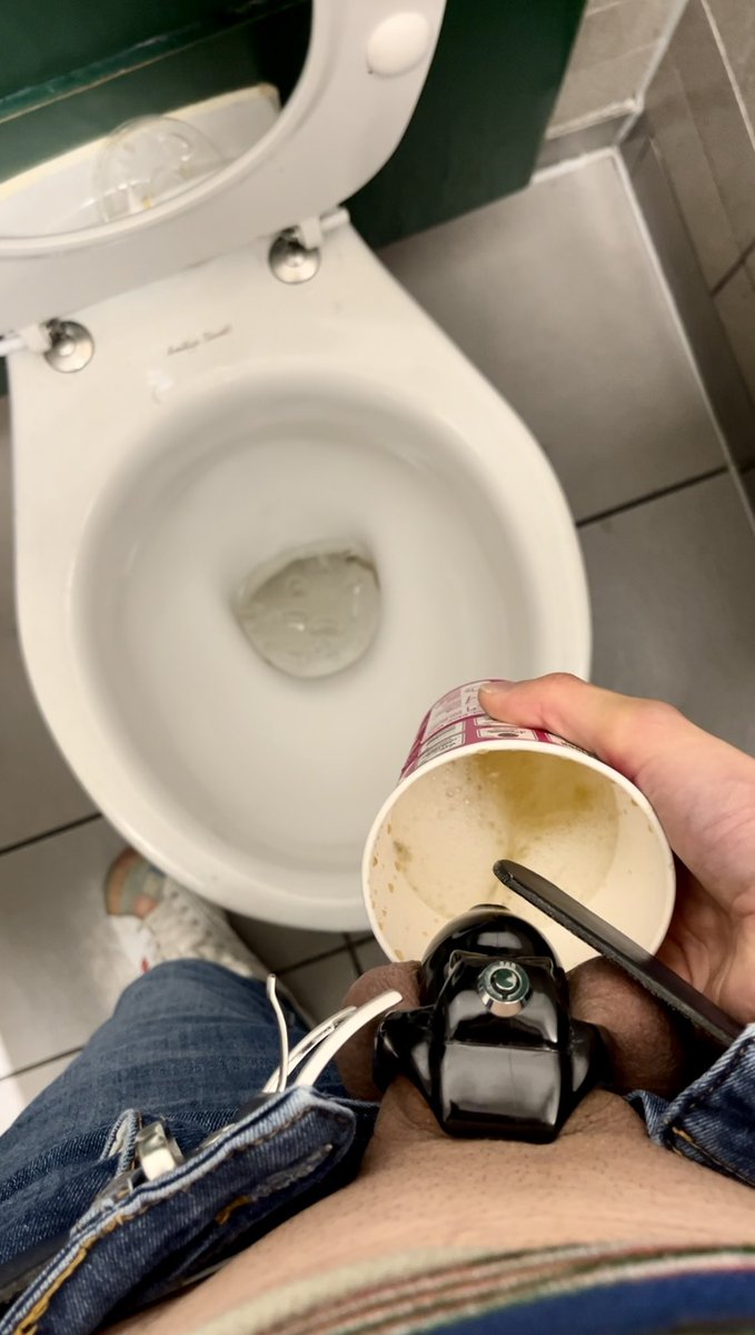 Challenge 82 of the #locktober #s2mm4ufriends <a href="/s2mm4u/">slave2megamaster4u 🔞</a> game. 

Good boys are also required to ♻️ their and their superiors’ piss, any time, anywhere!