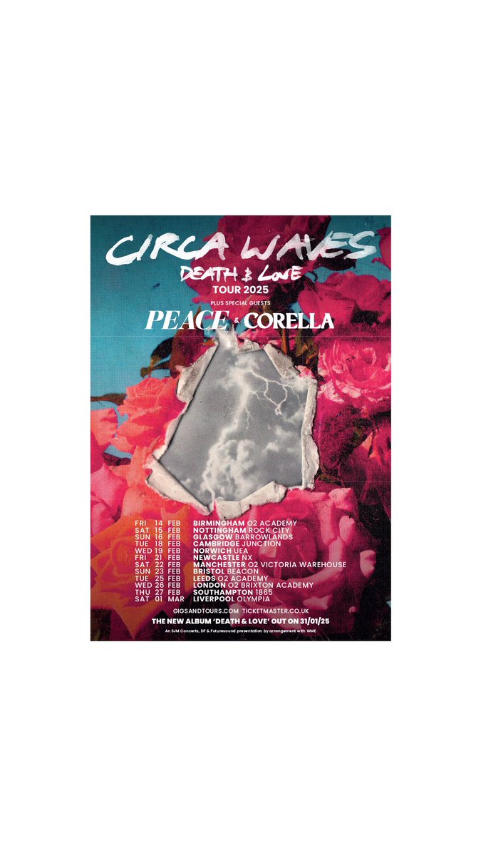 Prolifica (@prolifica) on Twitter photo Our <a href="/circawaves/">CIRCA WAVES</a> will be back on the road in the UK early next year! Tickets are on sale now 🎫 Their new album ‘Death & Love, Pt1’ is also out on the 31st January 2025 ❤️ Our <a href="/circawaves/">CIRCA WAVES</a> will be back on the road in the UK early next year! Tickets are on sale now 🎫 Their new album ‘Death & Love, Pt1’ is also out on the 31st January 2025 ❤️