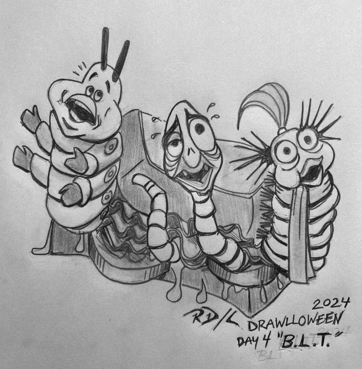 Ricardo O. Delgado (@thejestergrfx) on Twitter photo DRAWLLOWEEN 2024 Day 4 “B.L.T.”
<a href="/drawlloween/">Drawlloween</a> Graphite on Paper #DRAWLLOWEEN #DRAWLLOWEEN2024 #artchallenge #traditionalart #storyboardartist #jestergrfx DRAWLLOWEEN 2024 Day 4 “B.L.T.”
<a href="/drawlloween/">Drawlloween</a> Graphite on Paper #DRAWLLOWEEN #DRAWLLOWEEN2024 #artchallenge #traditionalart #storyboardartist #jestergrfx