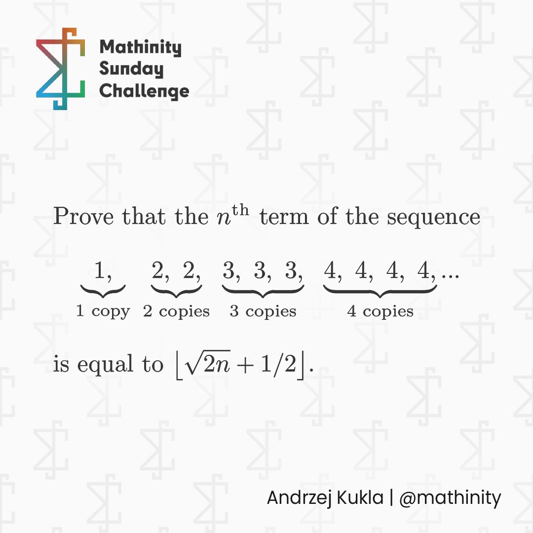 Very cool sequence with an even cooler problem attached to it. Discre... Concrete mathematics all the way!

Source: Concrete Mathematics, Graham, Knuth, Patashnik.