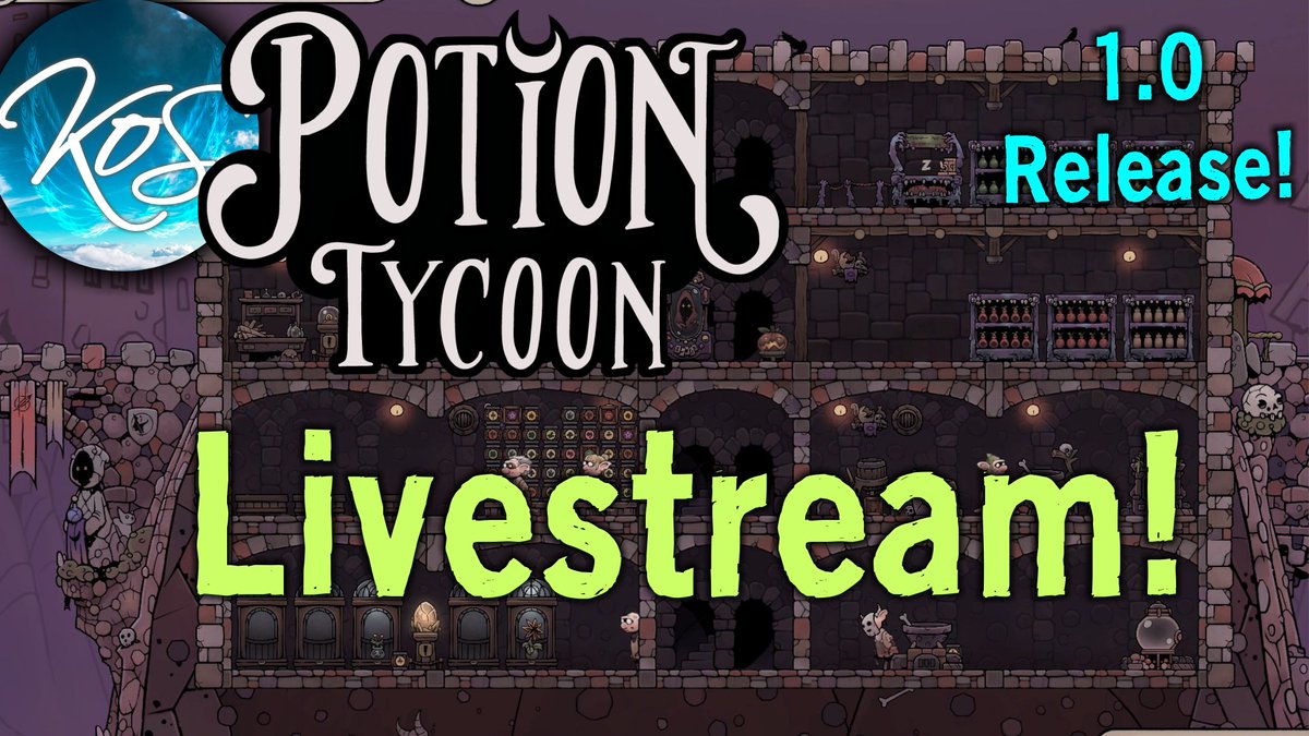 Now STREAMING LIVE #PotionTycoon!!!  #Sponsored by the lovely people at @daedelic!

 @snowhoundgames #indiedev #indiegame #letsplay #pcgaming #gamer #youtube
youtube.com/@katherineofsky