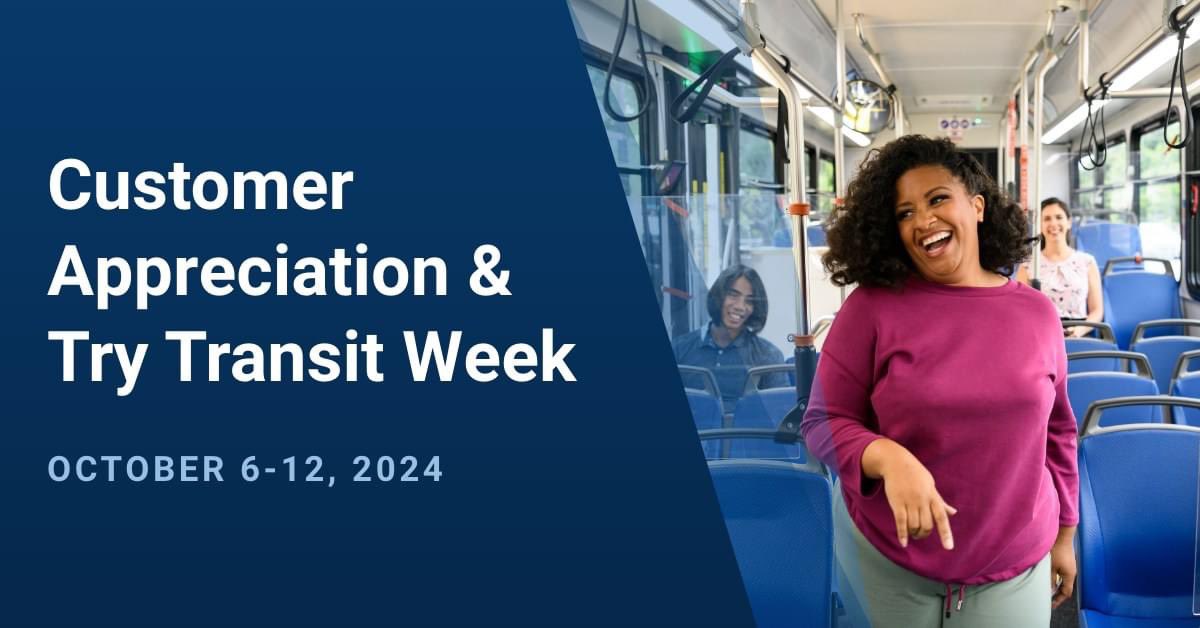📣 #CATSCustomerAppreciation and #TryTransit Week begins TODAY! What better way to celebrate than with fare-free rides on all services all week?! 

If you’ve never ridden with us, this is the perfect opportunity to give public transit a try, free of charge. 🎉👑✨

#RideCATS #CLT