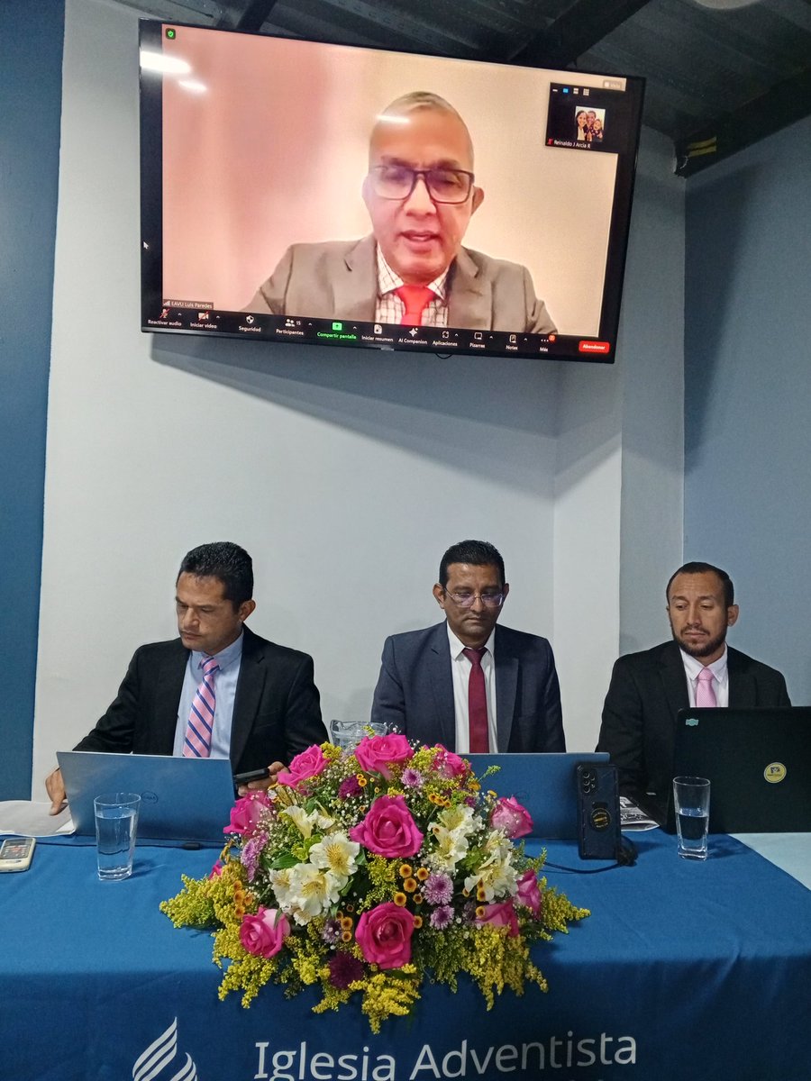 mivenoriental's tweet photo. El Pr. Luis Paredes, Presidente de la Unión Venezolana Oriental, inicia el devocional de esta mañana durante la Sesión Anual 2024.🙏🏻

Se encuentra presente vía online a través de la plataforma Zoom. 

#PasiónMIVENOR https://t.co/o48VEEom5D