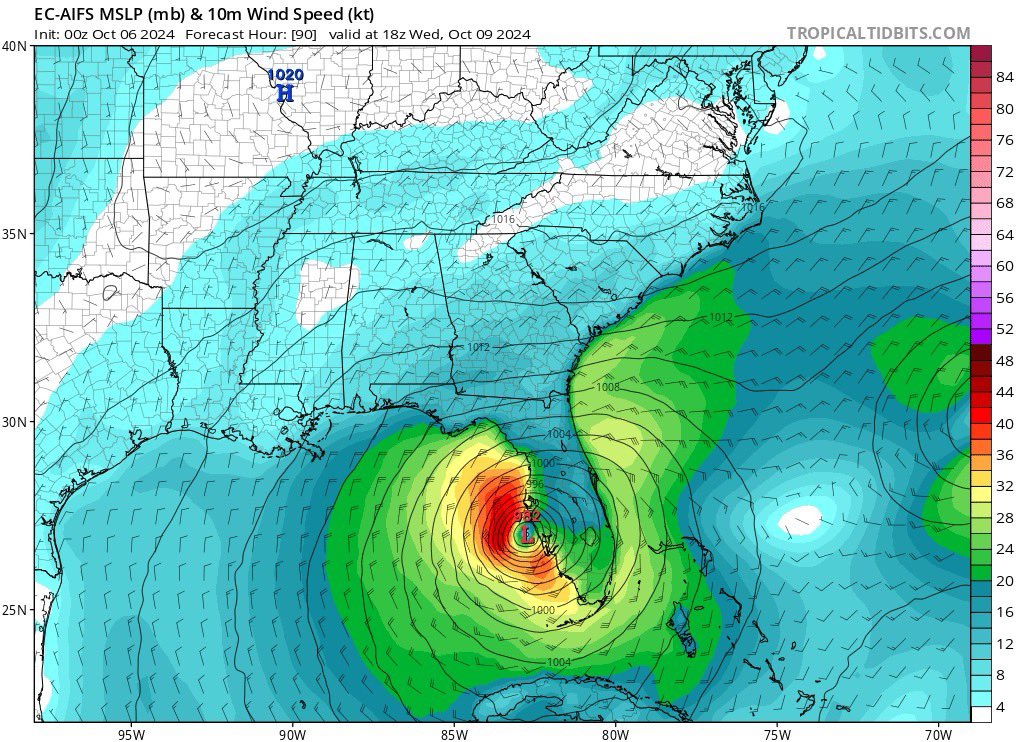 weatherbryan's tweet image. MOST ACCURATE MODEL: I've been watching the brand new (experimental) EC-AIFS model this season.  It has, hands down, outperformed legacy models.  It’s an artificial intelligence deep learning model created by ECMWF.  So, it is an improved version of the already powerhouse…
