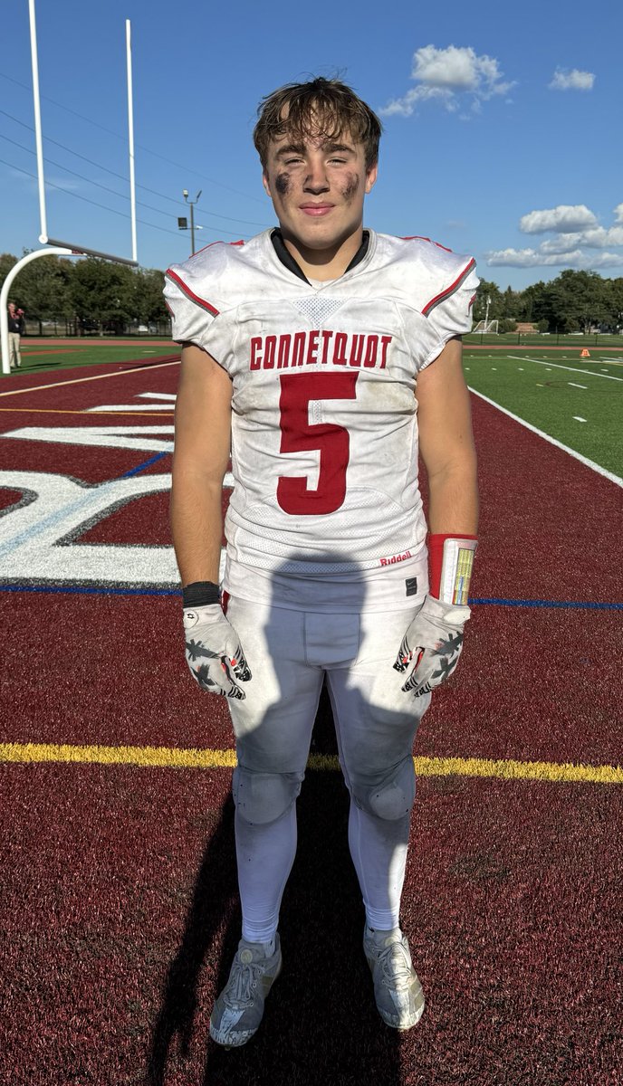 Connetquot Football (@connetquot_fb) on Twitter photo Special Teams Player of the Game: <a href="/KyleMcL80792389/">Kyle McLaughlin</a> Kyle had A Day! Had excellent punts, one downed at the 2 which led to a safety, blocked a punt, had 10 tackles, 2 for a loss, was in on a safety, & had 2 receptions for 70 yards & a TD on a 55 yard reception. #Stud Special Teams Player of the Game: <a href="/KyleMcL80792389/">Kyle McLaughlin</a> Kyle had A Day! Had excellent punts, one downed at the 2 which led to a safety, blocked a punt, had 10 tackles, 2 for a loss, was in on a safety, & had 2 receptions for 70 yards & a TD on a 55 yard reception. #Stud