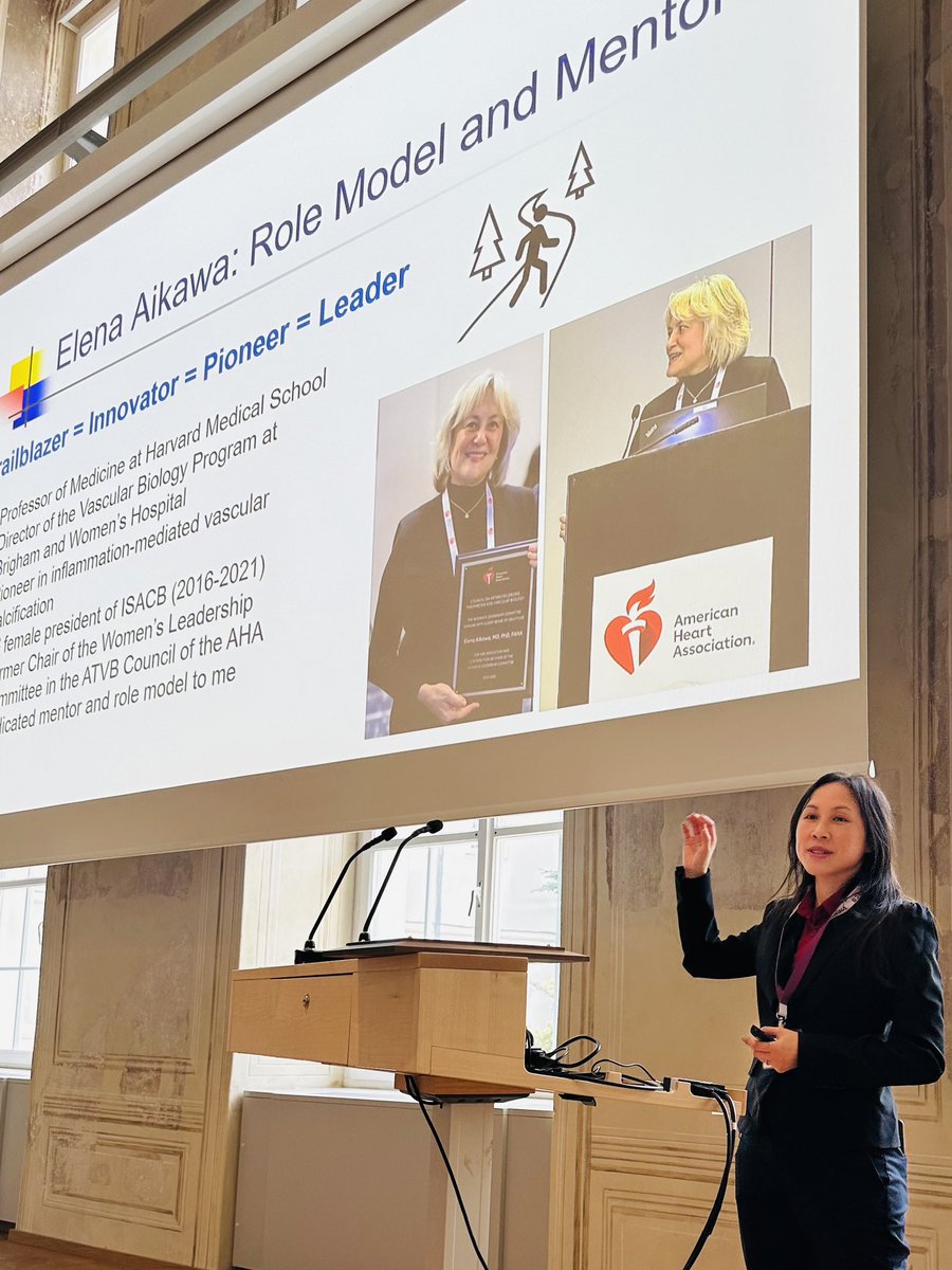 Brigham and Women’s CICS (@cicsnews) on Twitter photo Our co-director <a href="/AikawaElena/">Elena Aikawa</a> delivered a short talk, "How to succeed in academic medicine? " and presented the Inaugural Elena Aikawa Trailblazer Award to <a href="/NganHuang/">Ngan F Huang, PhD</a> from <a href="/Stanford/">Stanford University</a> at the #ISACB2024 Biennial Meeting in Vienna. <a href="/AppliedCVB/">ISACB</a> <a href="/bwhcvls/">Brigham and Women’s Cardiovascular Life Science</a> <a href="/harvardmed/">Harvard Medical School</a> Our co-director <a href="/AikawaElena/">Elena Aikawa</a> delivered a short talk, "How to succeed in academic medicine? " and presented the Inaugural Elena Aikawa Trailblazer Award to <a href="/NganHuang/">Ngan F Huang, PhD</a> from <a href="/Stanford/">Stanford University</a> at the #ISACB2024 Biennial Meeting in Vienna. <a href="/AppliedCVB/">ISACB</a> <a href="/bwhcvls/">Brigham and Women’s Cardiovascular Life Science</a> <a href="/harvardmed/">Harvard Medical School</a>