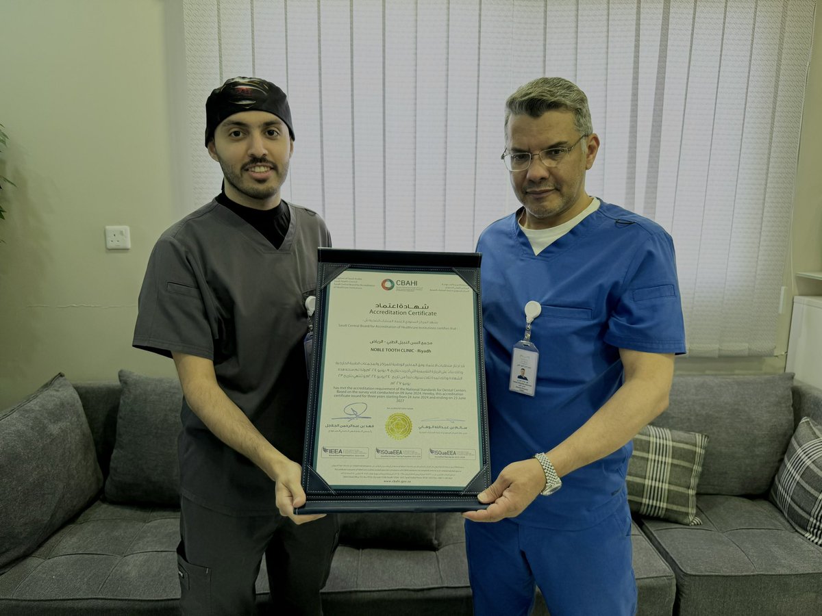 Hamid_MYalhamid's tweet photo. 🥇I was proud to be appointed Administrative Manager and under the great management we were the FIRST DENTAL CENTER TO BE ACCREDITED BY CBAHI IN Riyadh Region 
 
to my colleagues and my friends at NOBLE Clinics
🖤Until next time https://t.co/STuDoYYS86