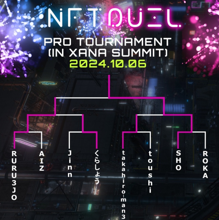 XANA_Jp's tweet photo. 📣#NFTDUEL プロトーナメント決勝⭐️結果発表🎮

🥇優勝：SHOさん
🥈準優勝：RURU3JOさん  

NFTDUELの最強を決める戦い⚔️緊張感のあるバトルでした‼️

参加された方、観戦してくださった方、大変ありがとうございました😄

#GameFi #NFT https://t.co/5mCG7qjp7Y