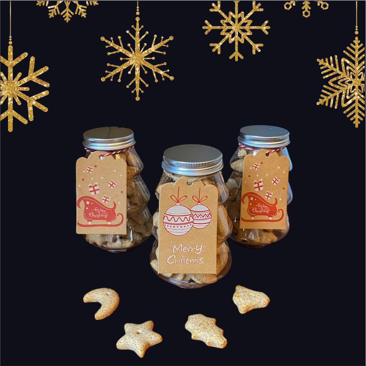 Check out these lovely Christmas Tree Turkey &amp; Cranberry treat selection gifts for your doggie best friend.    Tag design may vary.
Mail Order or Click &amp; Collect
£5 each

mckaypetsupplies.co.uk