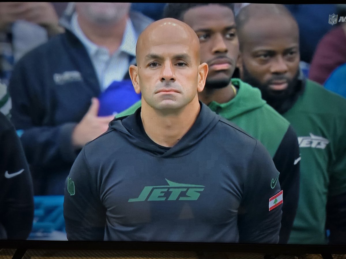 Jets head coach Robert Salah rocking the flag of Lebanon under his swoosh
