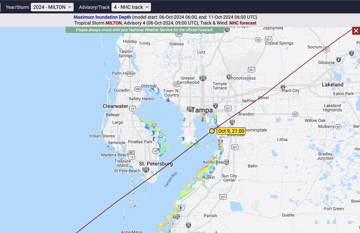 Look at the tiny difference in track between last night and this morning, and the enormous difference in projected flooding.

It’s going to be so hard to communicate this effectively.