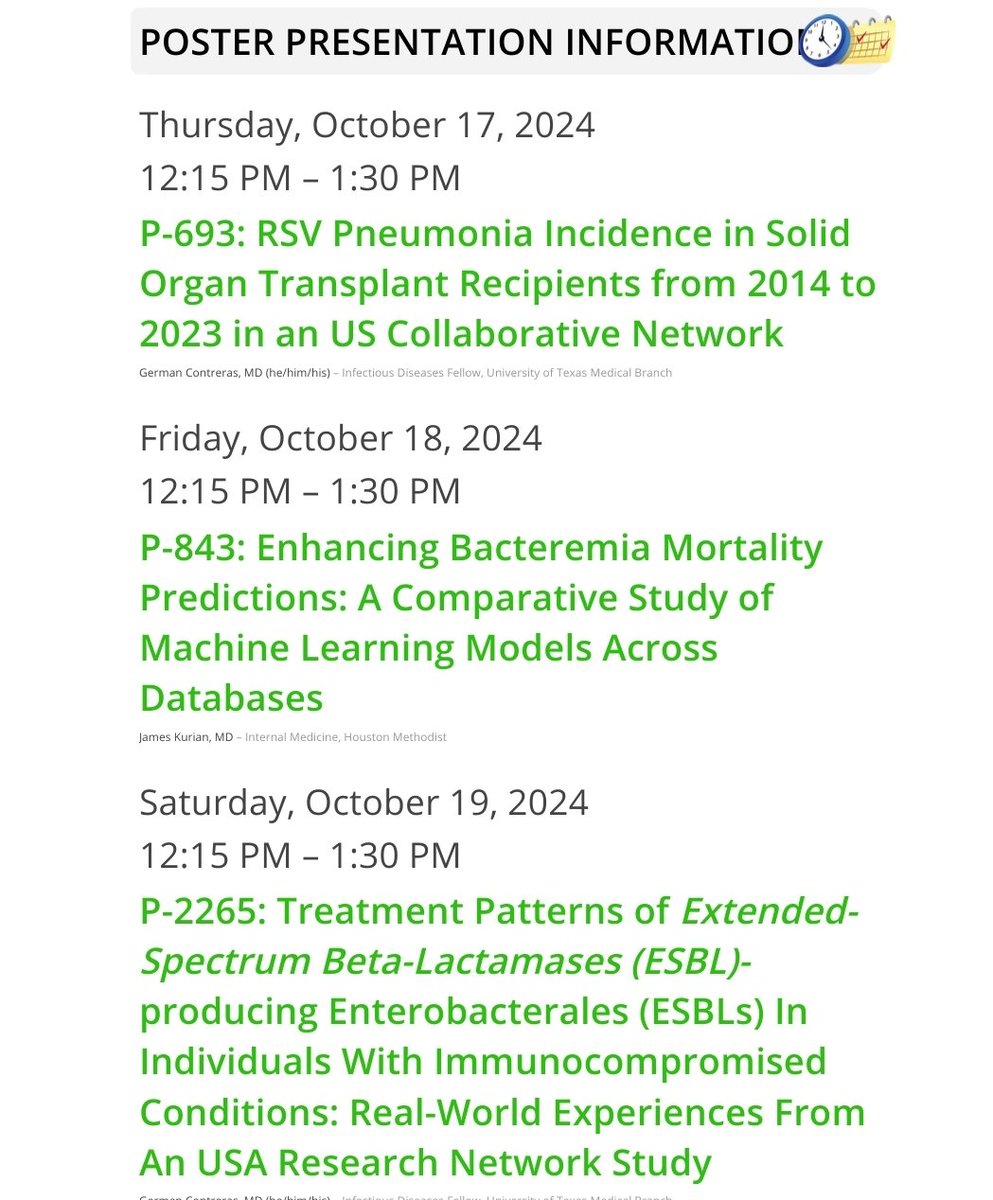 German (@andresc33886412) on Twitter photo Excited to share some thoughts with all the ID and TxID community about our work during this coming IDweek 2025 <a href="/TxID_Fellows/">TxID Early Career Network</a> <a href="/DukeAdultID/">Duke Infectious Diseases</a> <a href="/TransplantIDNet/">transplantid.net</a> <a href="/utmb_ID/">UTMB Division of Infectious Diseases</a> Excited to share some thoughts with all the ID and TxID community about our work during this coming IDweek 2025 <a href="/TxID_Fellows/">TxID Early Career Network</a> <a href="/DukeAdultID/">Duke Infectious Diseases</a> <a href="/TransplantIDNet/">transplantid.net</a> <a href="/utmb_ID/">UTMB Division of Infectious Diseases</a>
