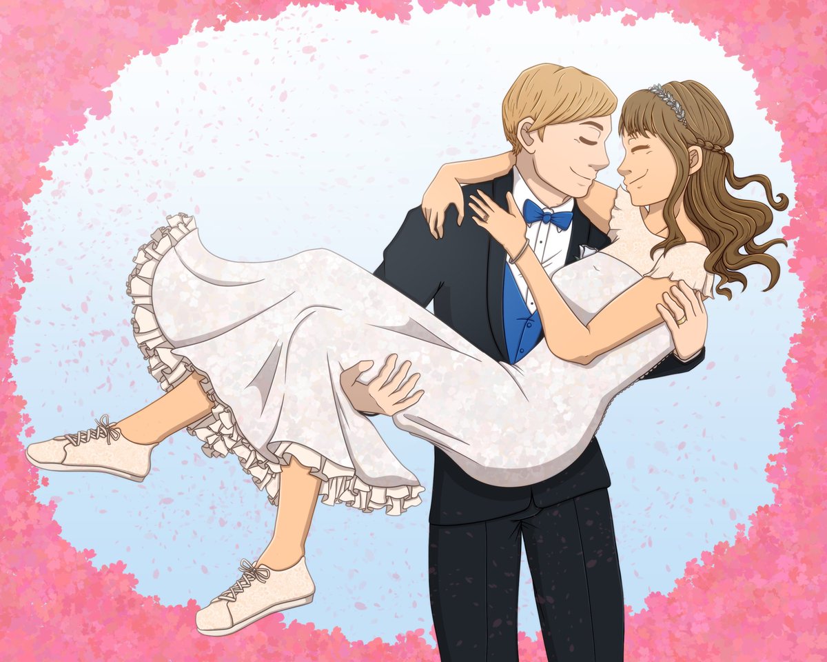 It's not ofmd but I'm very proud of this drawing I did for my SO and I for our anniversary 💜 

Obviously it's practice for drawing a gentlebeard wedding tho