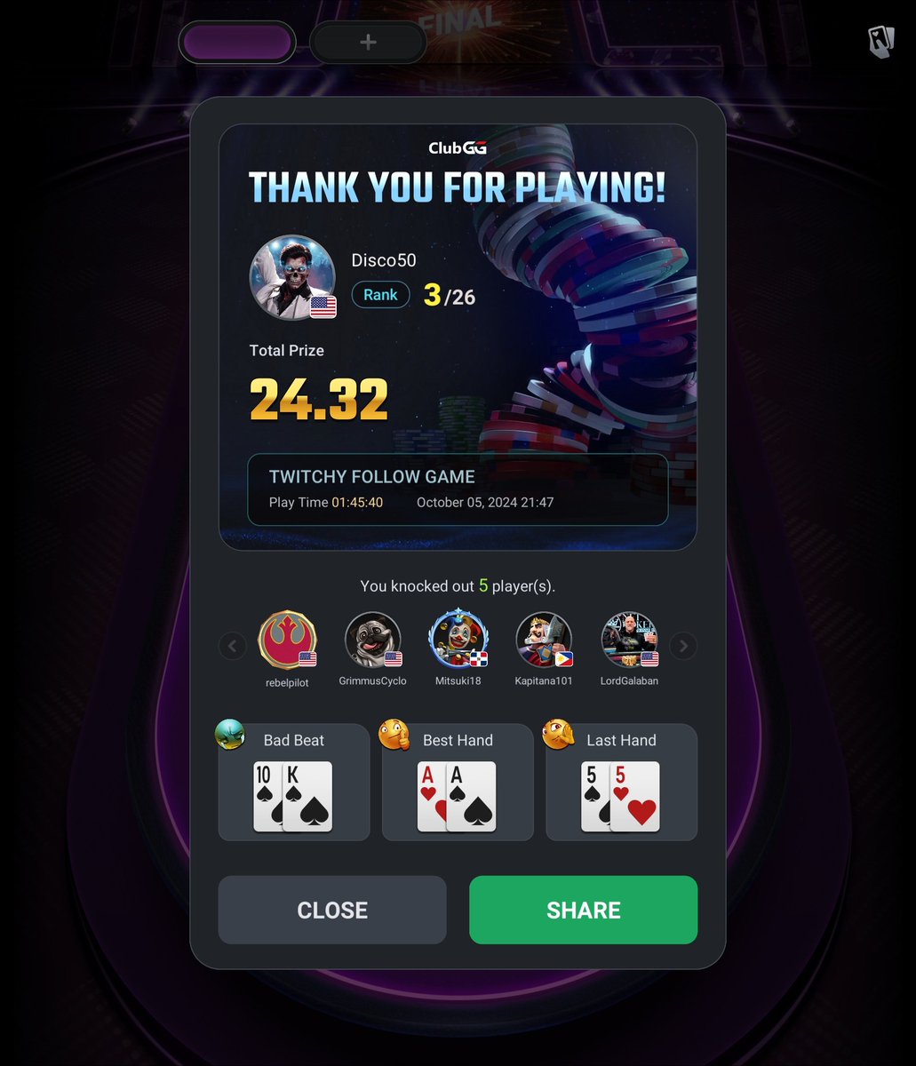 Another exciting win for me <a href="/DPS_Club54/">💀ÐÈÄÐ þÖKÈR §ÖÇÌÈ†¥💀</a>