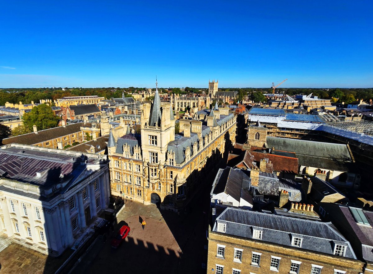 Lovely weekend in Cambridge visiting my old college Corpus Christi and other haunts. Climbed Great St Mary's tower for the first time, stunning views on a beautiful late September day.  King's College Chapel remains one of my favourite buildings in the world!  ♥️