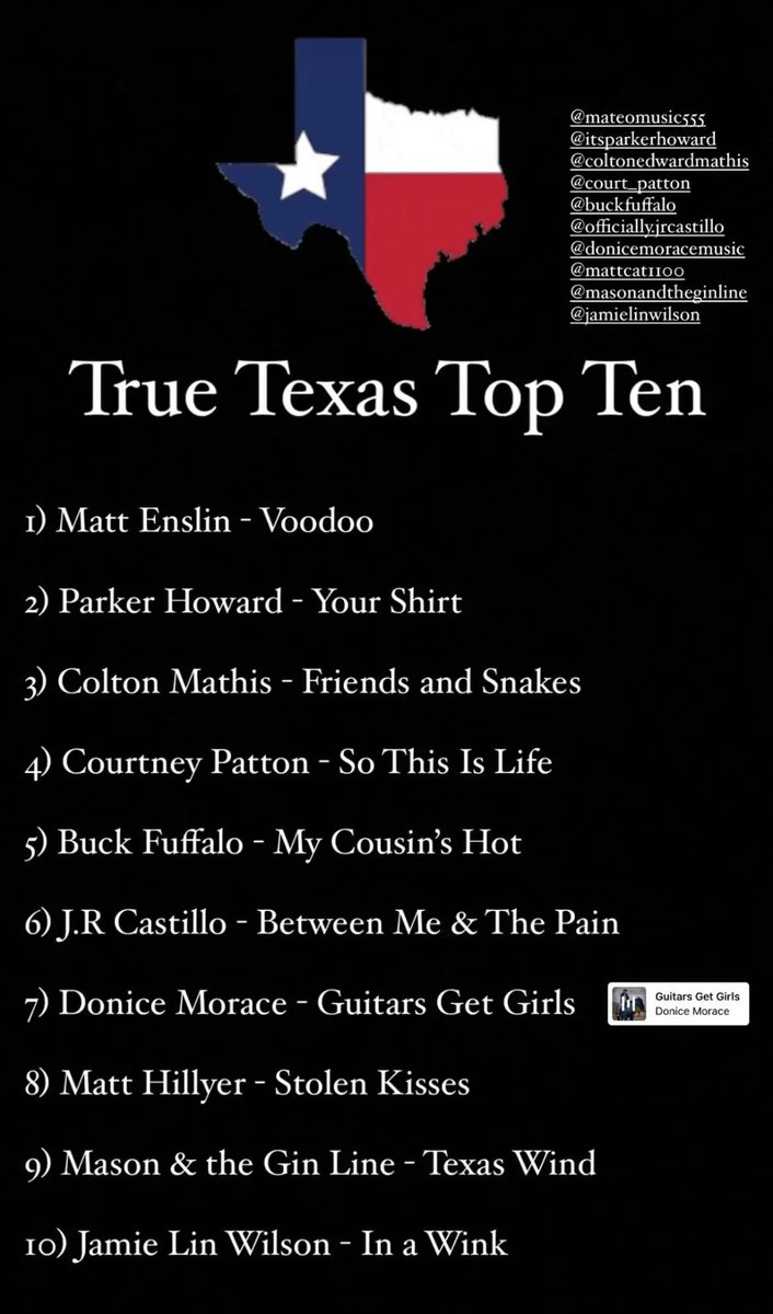 TrueTexasTopTen's tweet image. The best way to make sure your favorite music stays around is to support those to make it! That’s why we’ll never stop supporting Texas troubadours here on the truest Texas top ten around. 

#TTTT